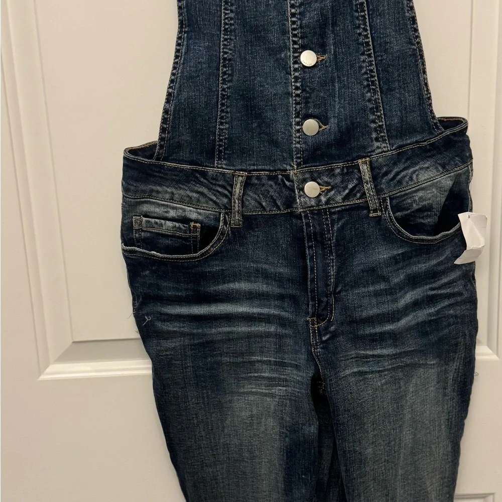 Charlotte Russe Blue Denim Overalls - Picture 2 of 2